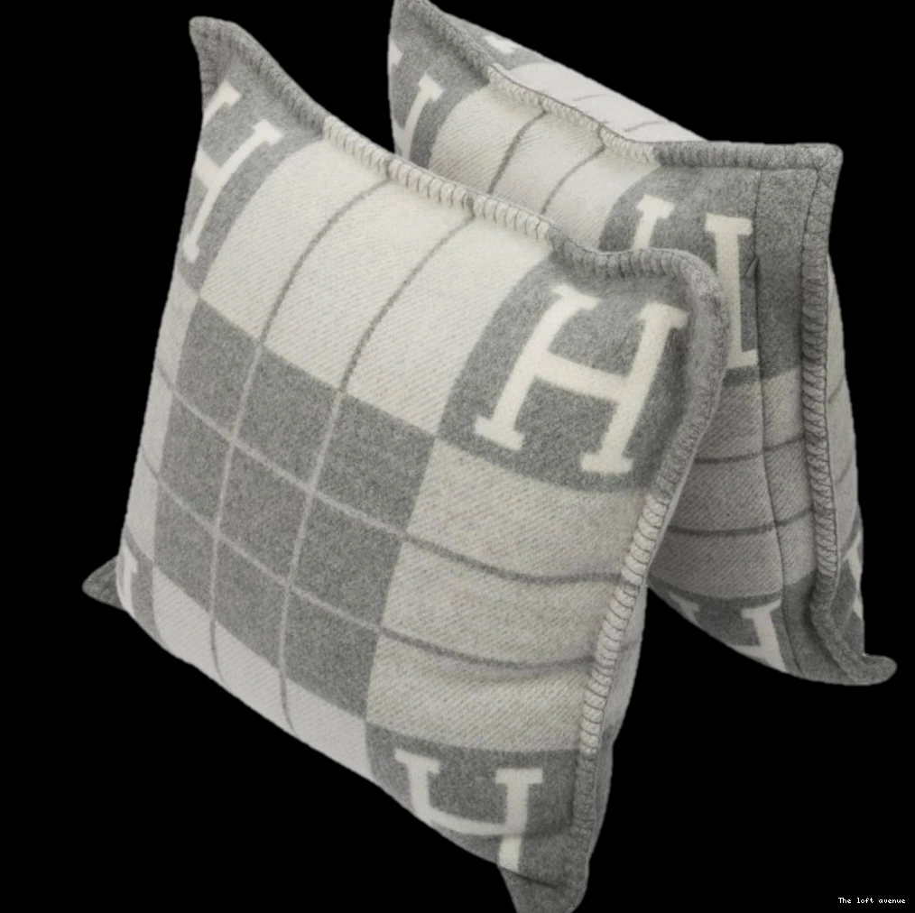 THROW STRIPE PILLOW WOOL HERMES 0805